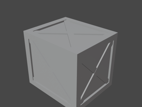 Wooden Box Crate 01 3D Модель