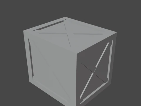 Wooden Box Crate 01 3D Model