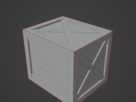 Wooden Box Crate 01 3D Модель