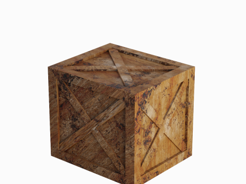 Wooden Box Crate 02 Modelo 3D