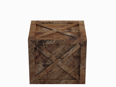 Wooden Box Crate 02 3D 모델