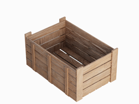 Wooden Crate 01 3Dモデル