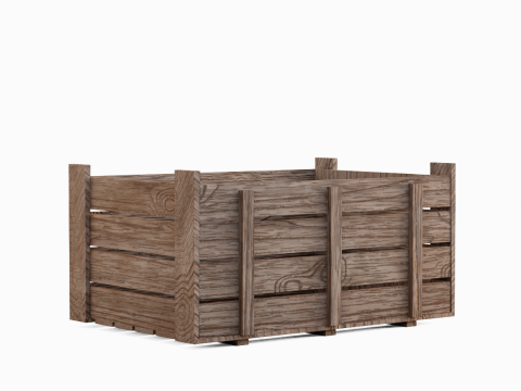 Wooden Crate 01 3D Model