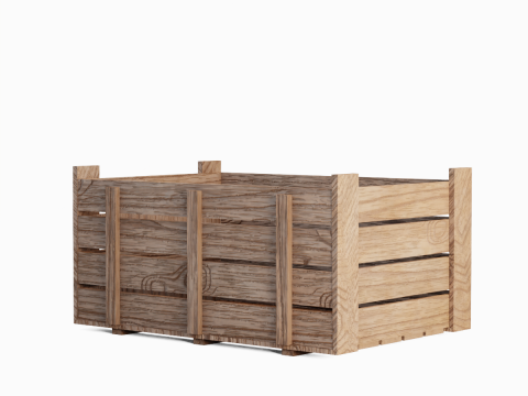 Wooden Crate 01 3D Model