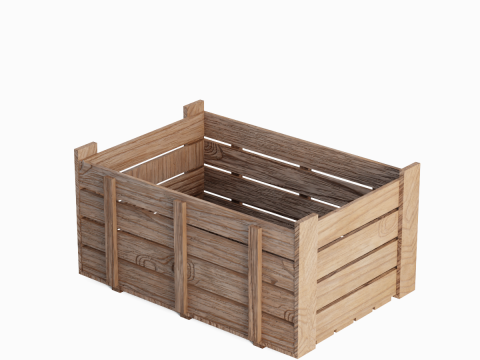 Wooden Crate 01 3D Model