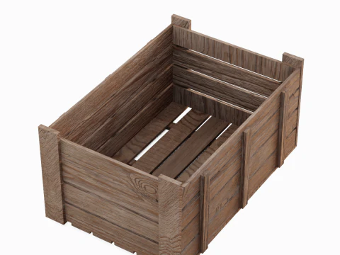 Wooden Crate 01 3D Model