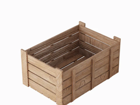 Wooden Crate 01 3D Model
