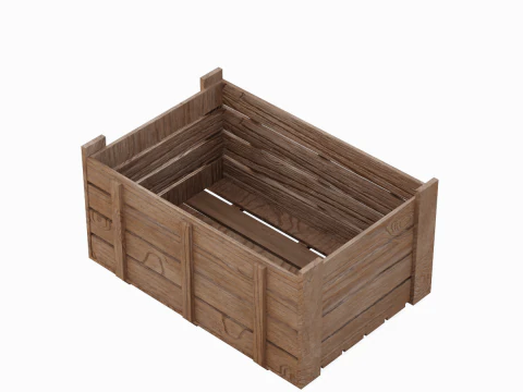 Wooden Crate 01 3D Model