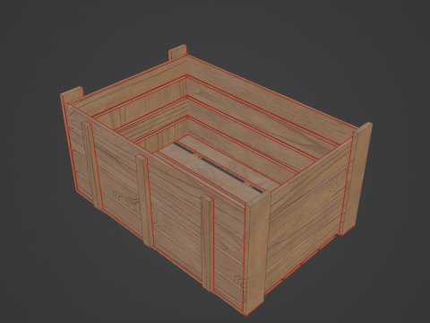 Wooden Crate 01 3D Model