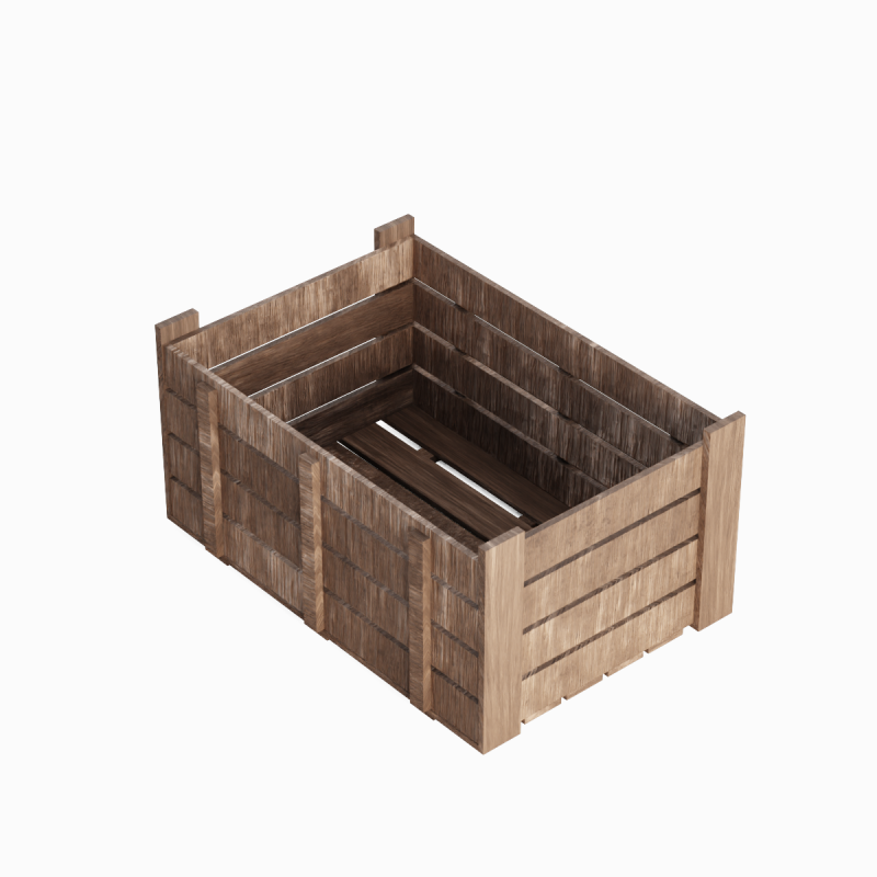 Wooden Crate 02 3Dモデル .c4d .max .obj .3ds .fbx .stl .blend