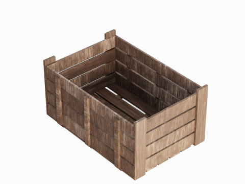 Wooden Crate 02 3Dモデル
