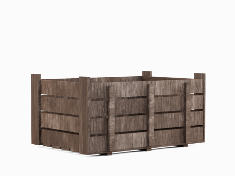 Wooden Crate 02 3Dモデル