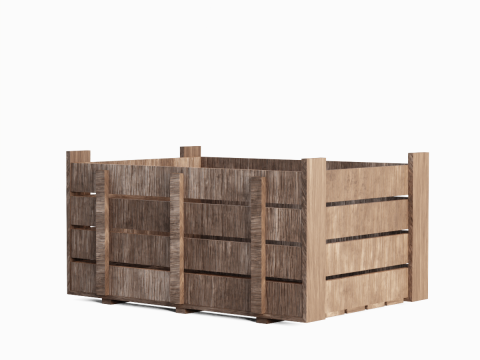 Wooden Crate 02 3Dモデル