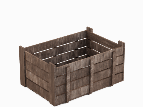 Wooden Crate 02 3Dモデル
