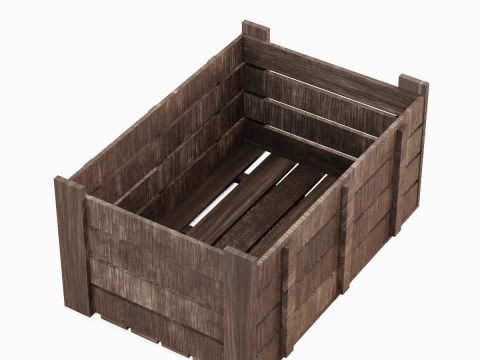 Wooden Crate 02 3Dモデル
