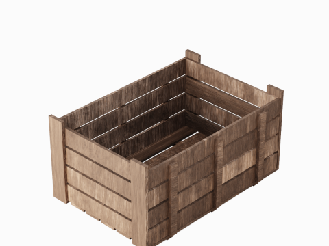 Wooden Crate 02 3Dモデル