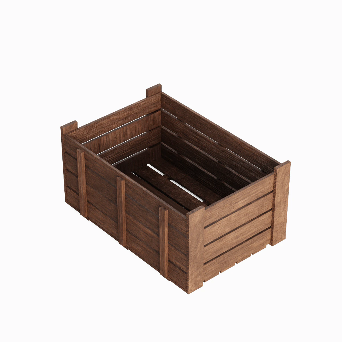 Wooden Crate 03 3D Model .c4d .max .obj .3ds .fbx .stl .blend 