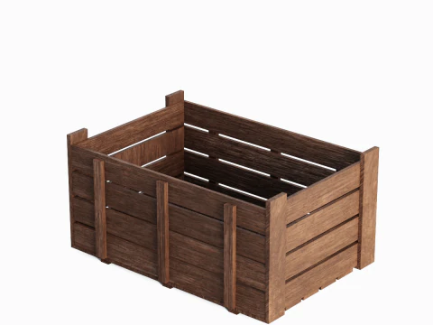 Wooden Crate 03 3D Model