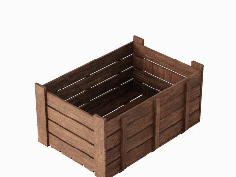 Wooden Crate 03 3D Model