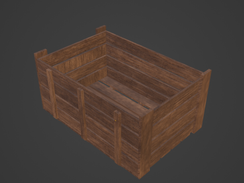 Wooden Crate 03 3D Model