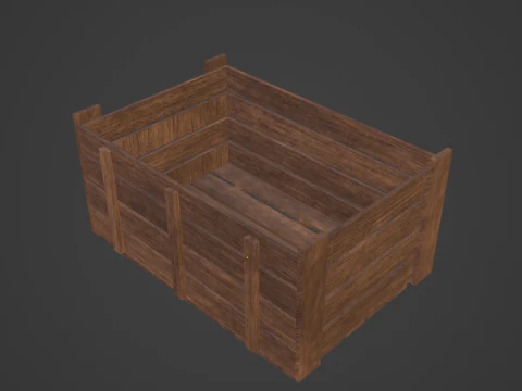 Wooden Crate 03 3D Model
