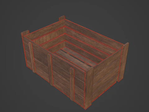 Wooden Crate 03 3D Model