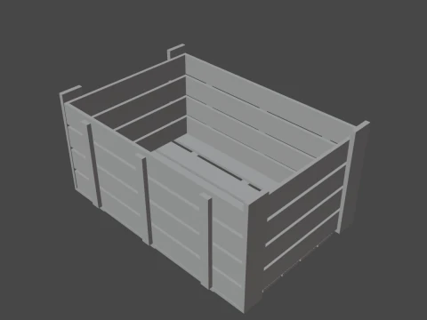 Wooden Crate 03 3D Model