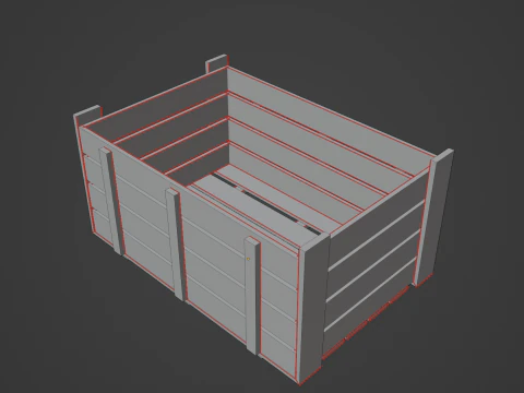 Wooden Crate 03 3D Model