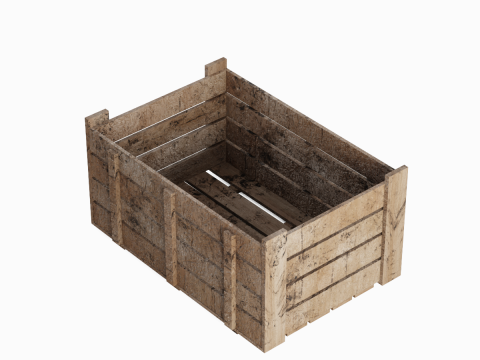 Wooden Crate 04 3Dモデル