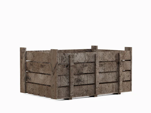 Wooden Crate 04 3D Model