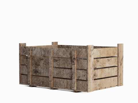 Wooden Crate 04 3Dモデル