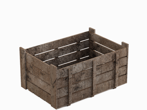 Wooden Crate 04 3Dモデル