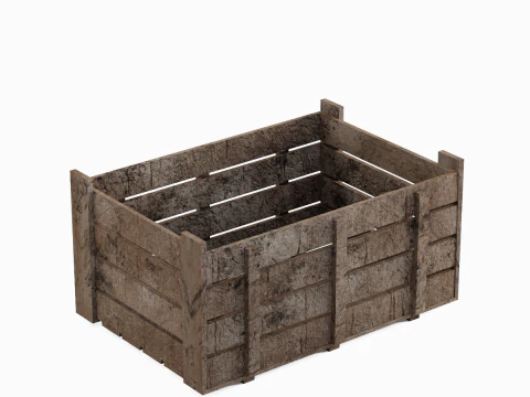 Wooden Crate 04 3D Model