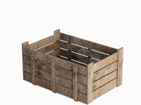 Wooden Crate 04 3Dモデル