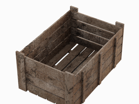 Wooden Crate 04 3Dモデル