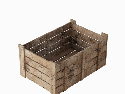 Wooden Crate 04 3Dモデル
