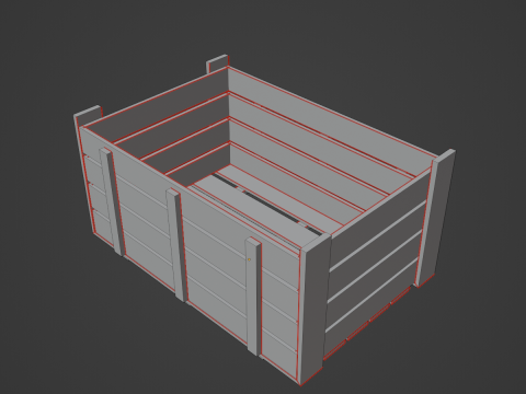 Wooden Crate 04 3Dモデル