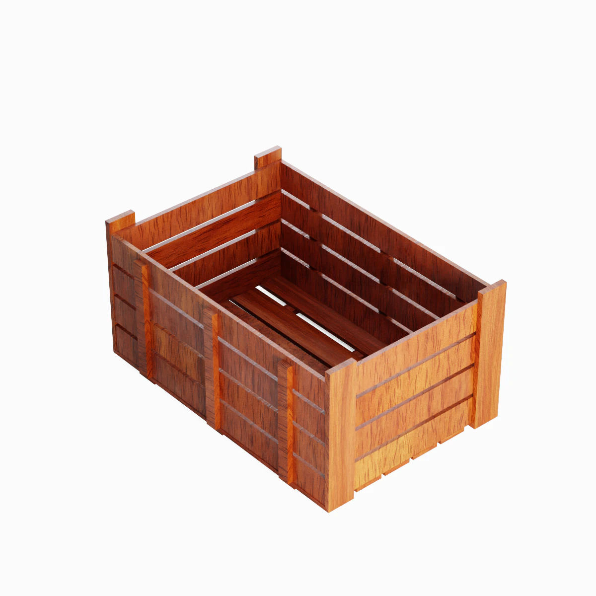 Wooden Crate 05 3D Model .c4d .max .obj .3ds .fbx .stl .blend 