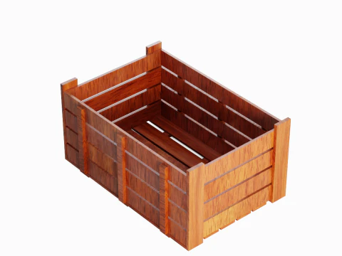 나무 상자 05 3D 모델