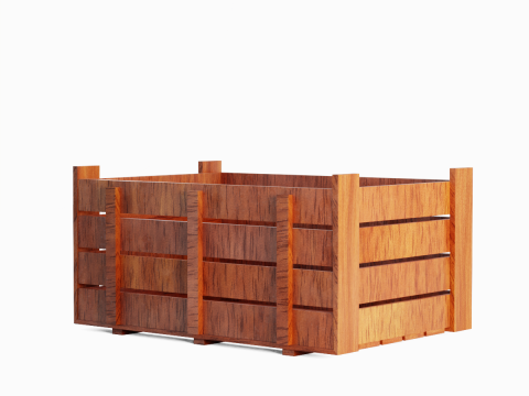 Wooden Crate 05 3D Model