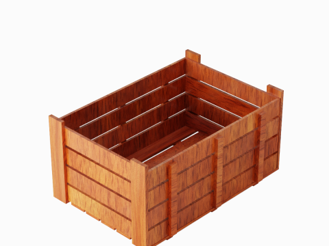 Wooden Crate 05 3D Model