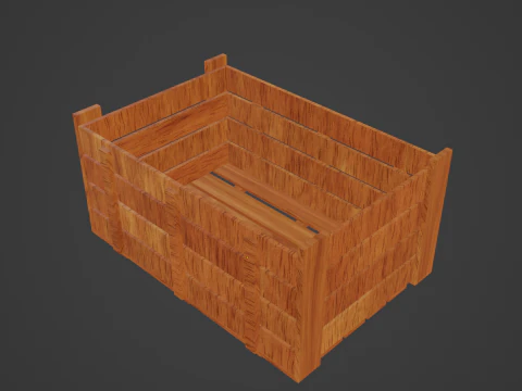 Wooden Crate 05 3D Model