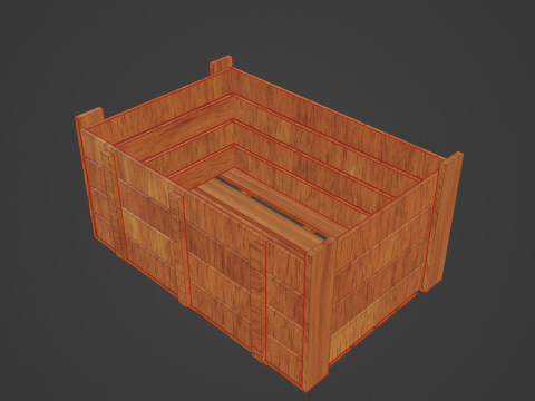 Wooden Crate 05 3D Model