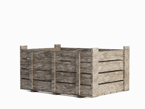 Wooden Crate 06 3D मॉडल