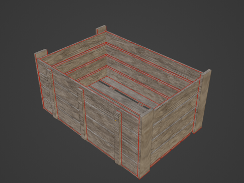 Wooden Crate 06 3D मॉडल