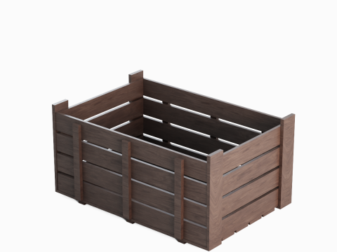 Wooden Crate 07 3D 모델