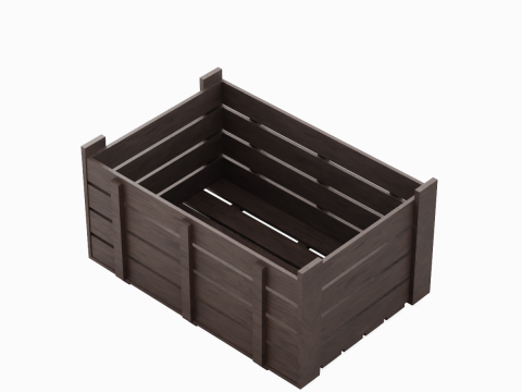 Wooden Crate 07 3D 모델
