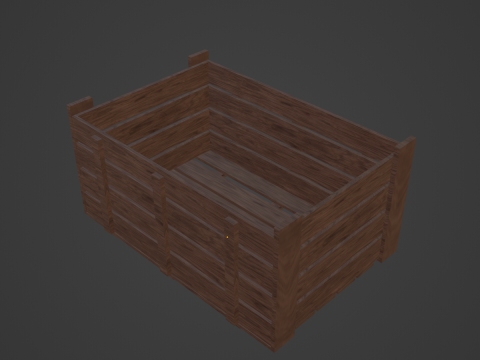 Wooden Crate 07 3D 모델