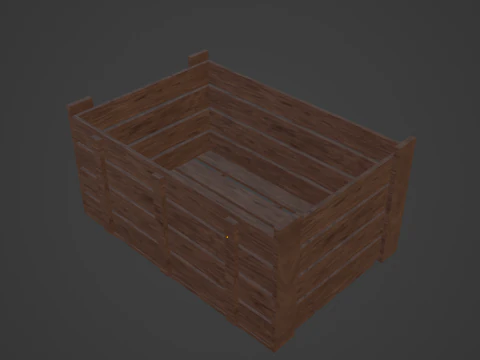 Wooden Crate 07 3D Model