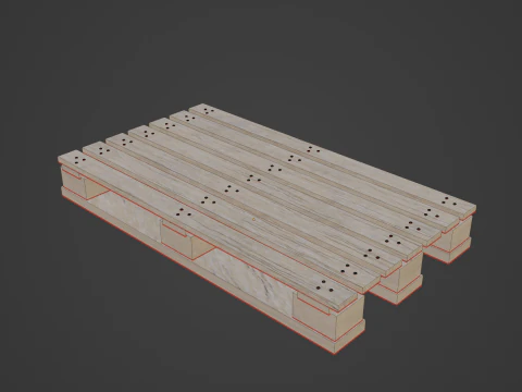 Wooden Pallet 01 3D Model